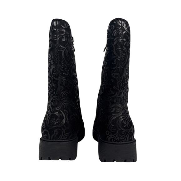 Alegria Chalet Mid Boots Rococo Womens 8-8.5 EU38 Black Leather Pattern Lined - Picture 7 of 11